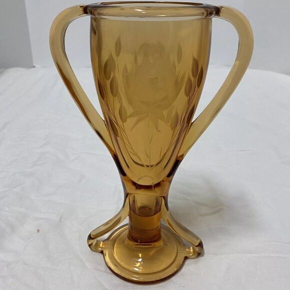 Amber Floral Trophy Vase - Picture 3 of 7